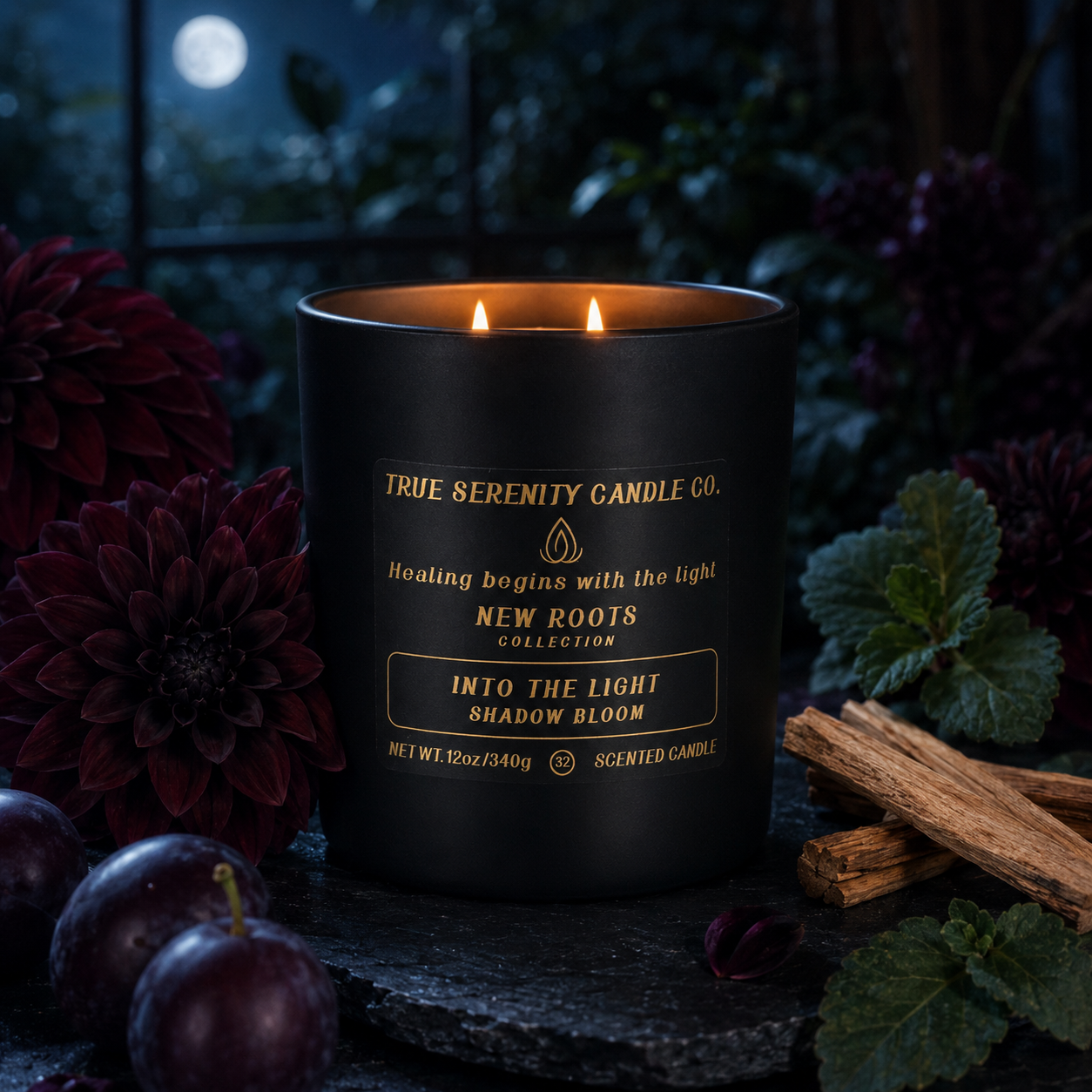 Into the Light Shadow Bloom 12 oz two-wick recovery candle