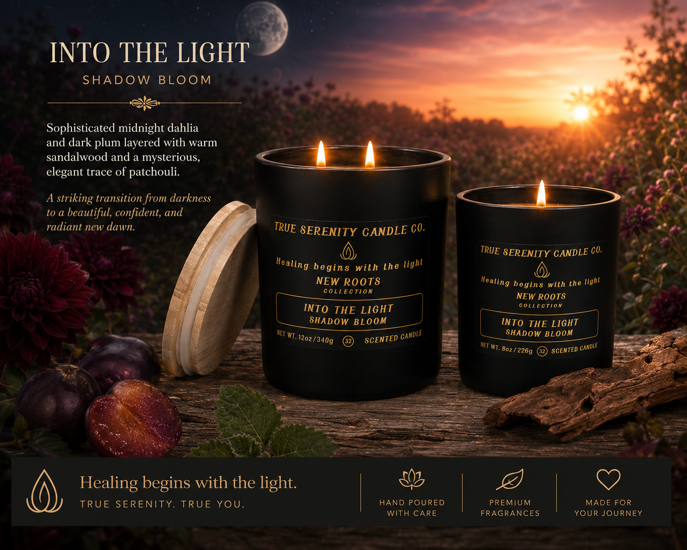 Into the Light Shadow Bloom recovery candle fragrance and meaning