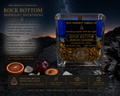 Rock Bottom Midnight Reckoning decorative recovery candle with scent profile